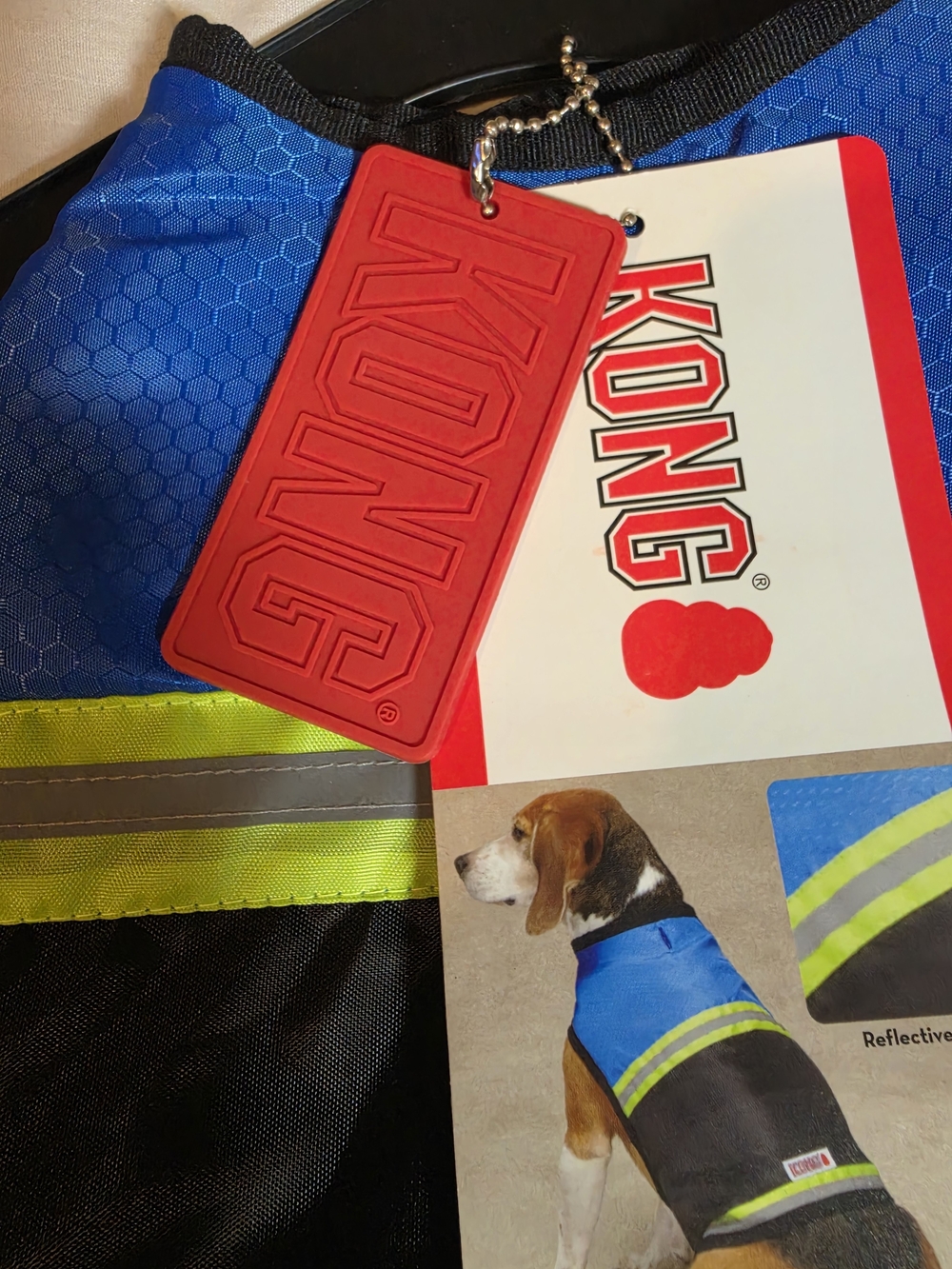NWT Kong Reflective Blue & Yellow Dog Vest Shirt Jacket - Med
